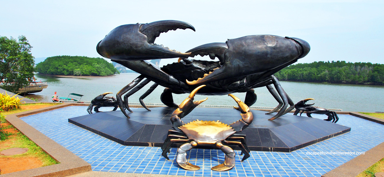 Słynny monument kraba w Krabi Town.