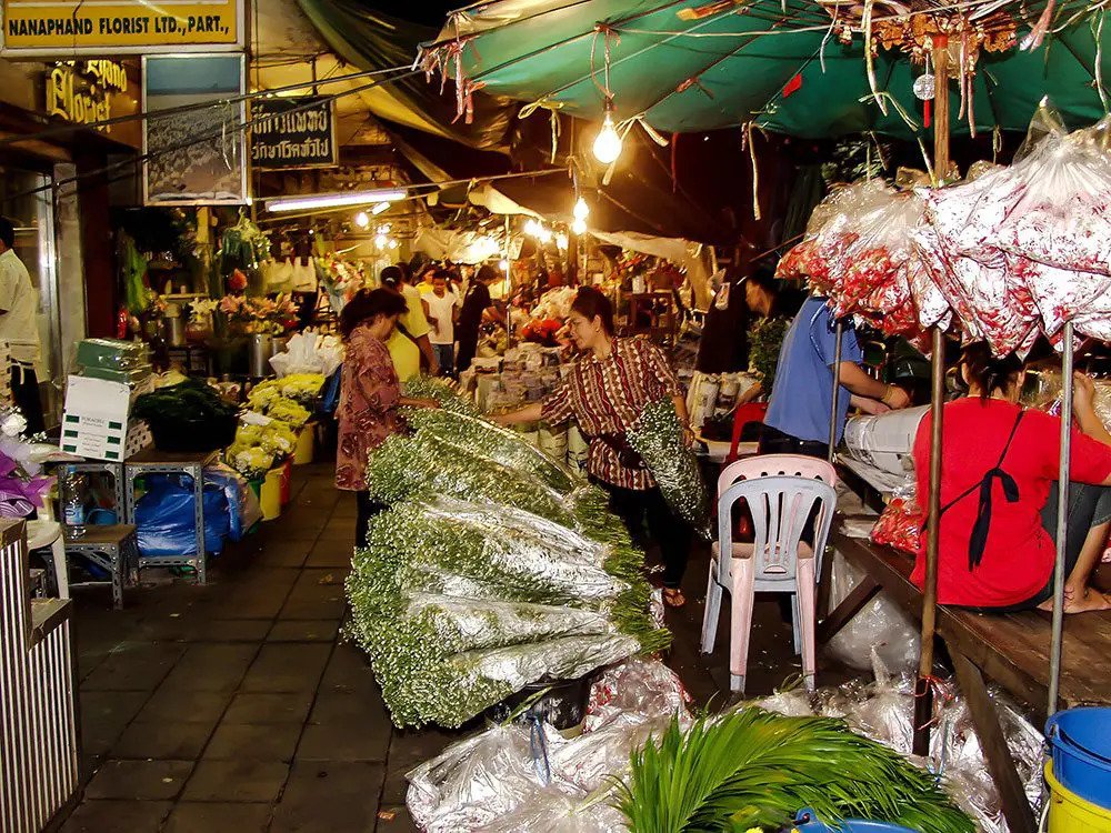 Market kwiatowy Pak Khlong.